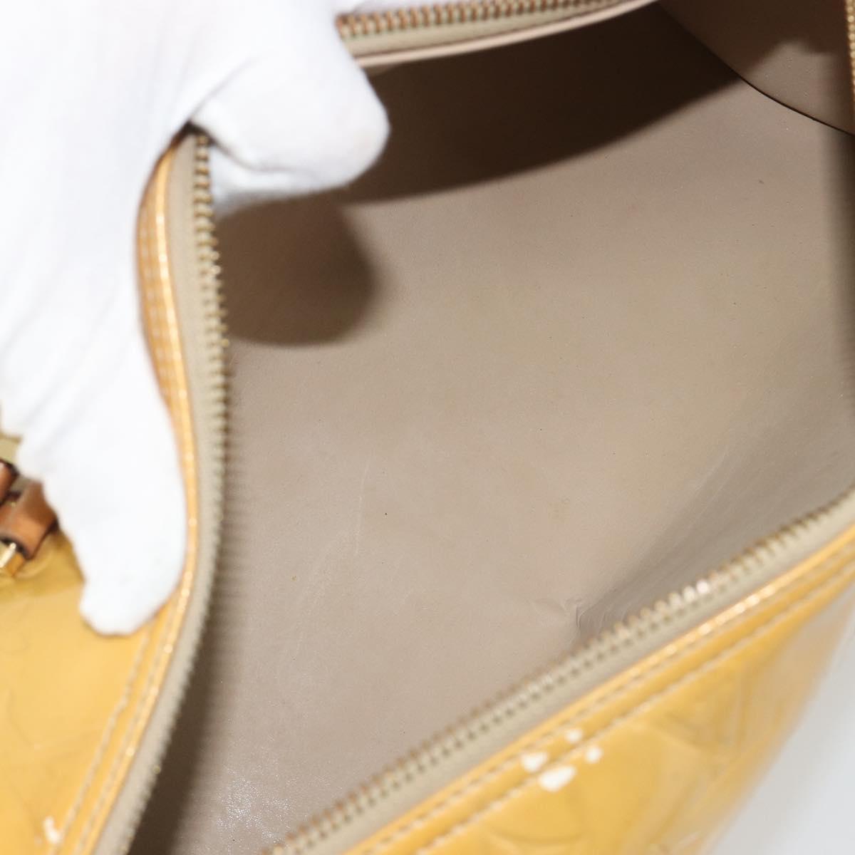 LOUIS VUITTON Monogram Vernis Bedford Hand Bag Beige M91006 LV Auth 190831