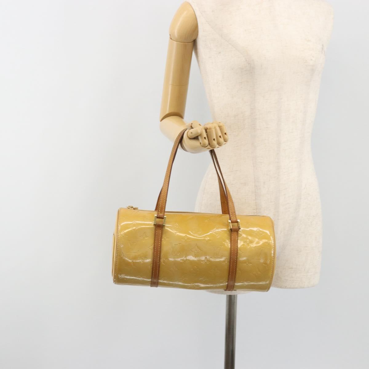 LOUIS VUITTON Monogram Vernis Bedford Hand Bag Beige M91006 LV Auth 190831