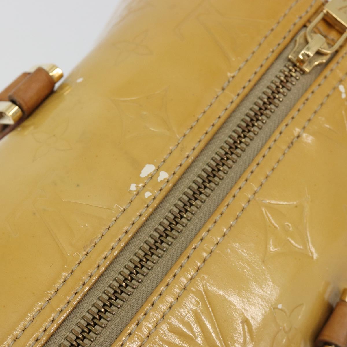 LOUIS VUITTON Monogram Vernis Bedford Hand Bag Beige M91006 LV Auth 190831