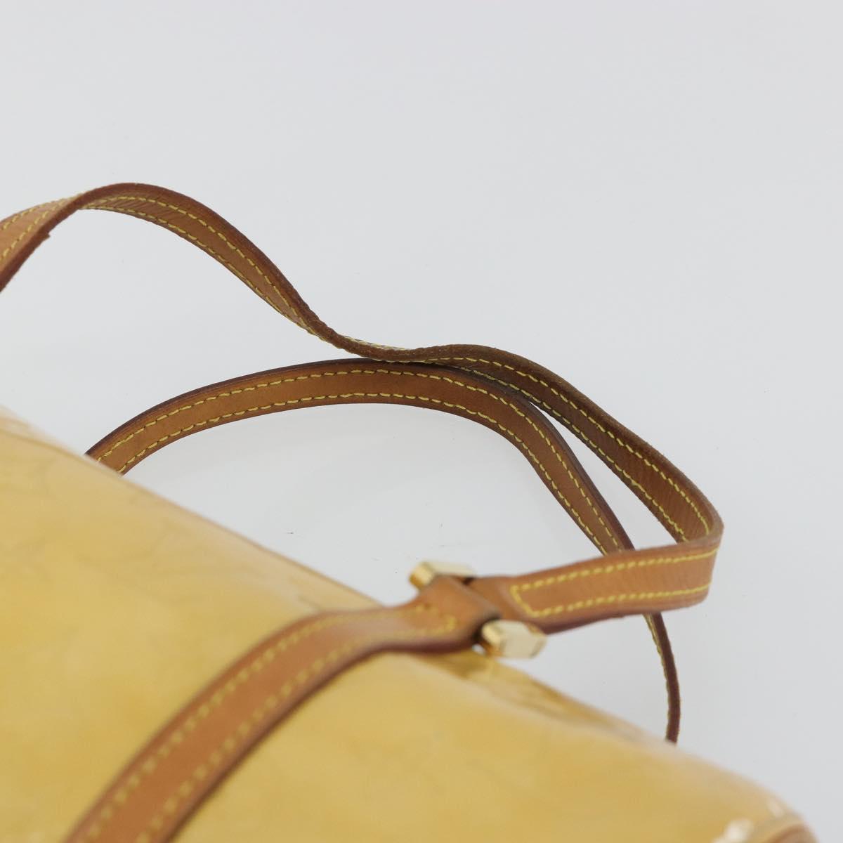 LOUIS VUITTON Monogram Vernis Bedford Hand Bag Beige M91006 LV Auth 190831