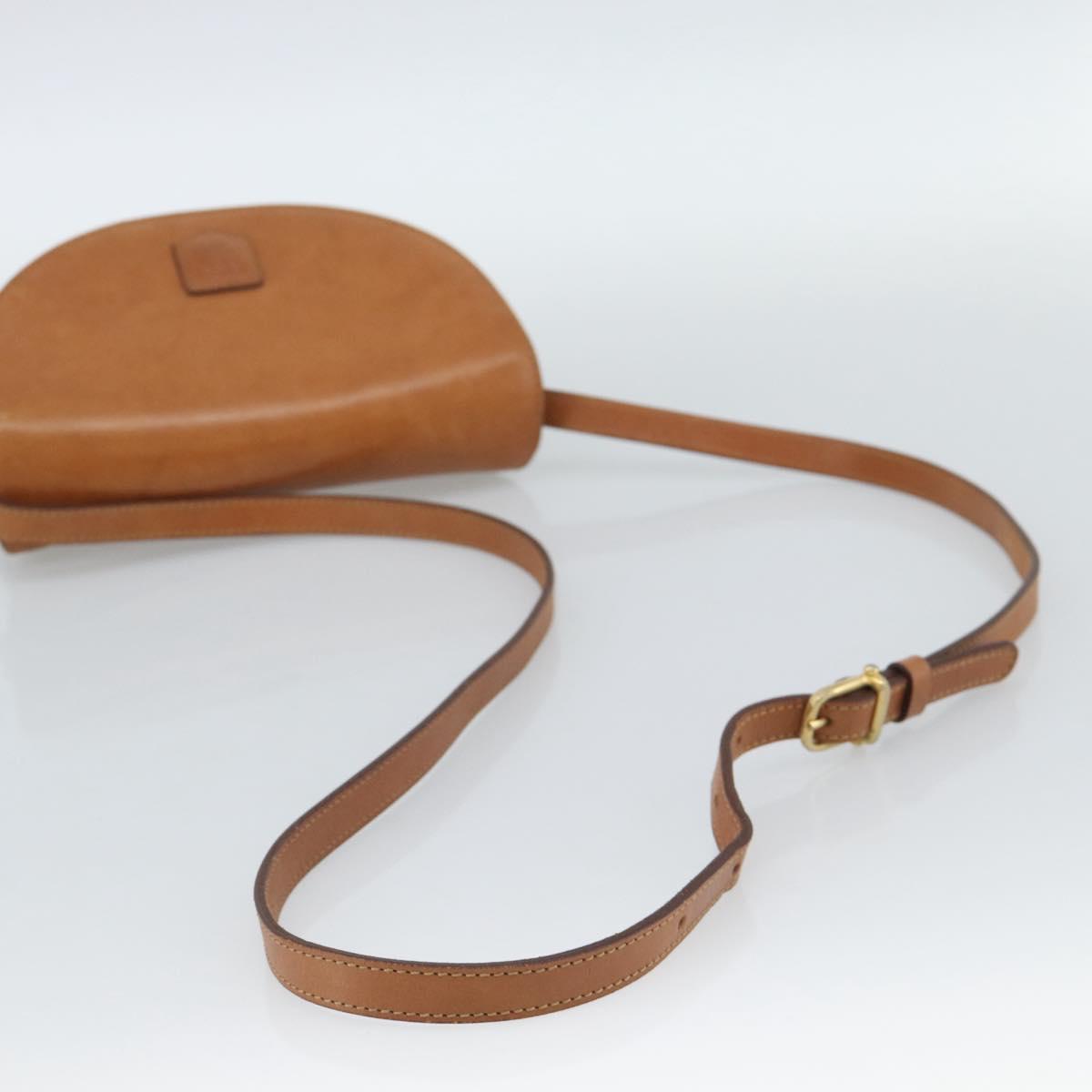 CELINE Macadam Canvas Shoulder Bag PVC Beige Gold Auth 190832A