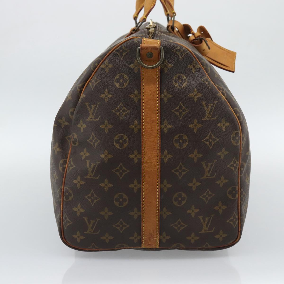 LOUIS VUITTON Monogram Keepall Bandouliere 55 Boston Bag M41414 LV Auth 190839