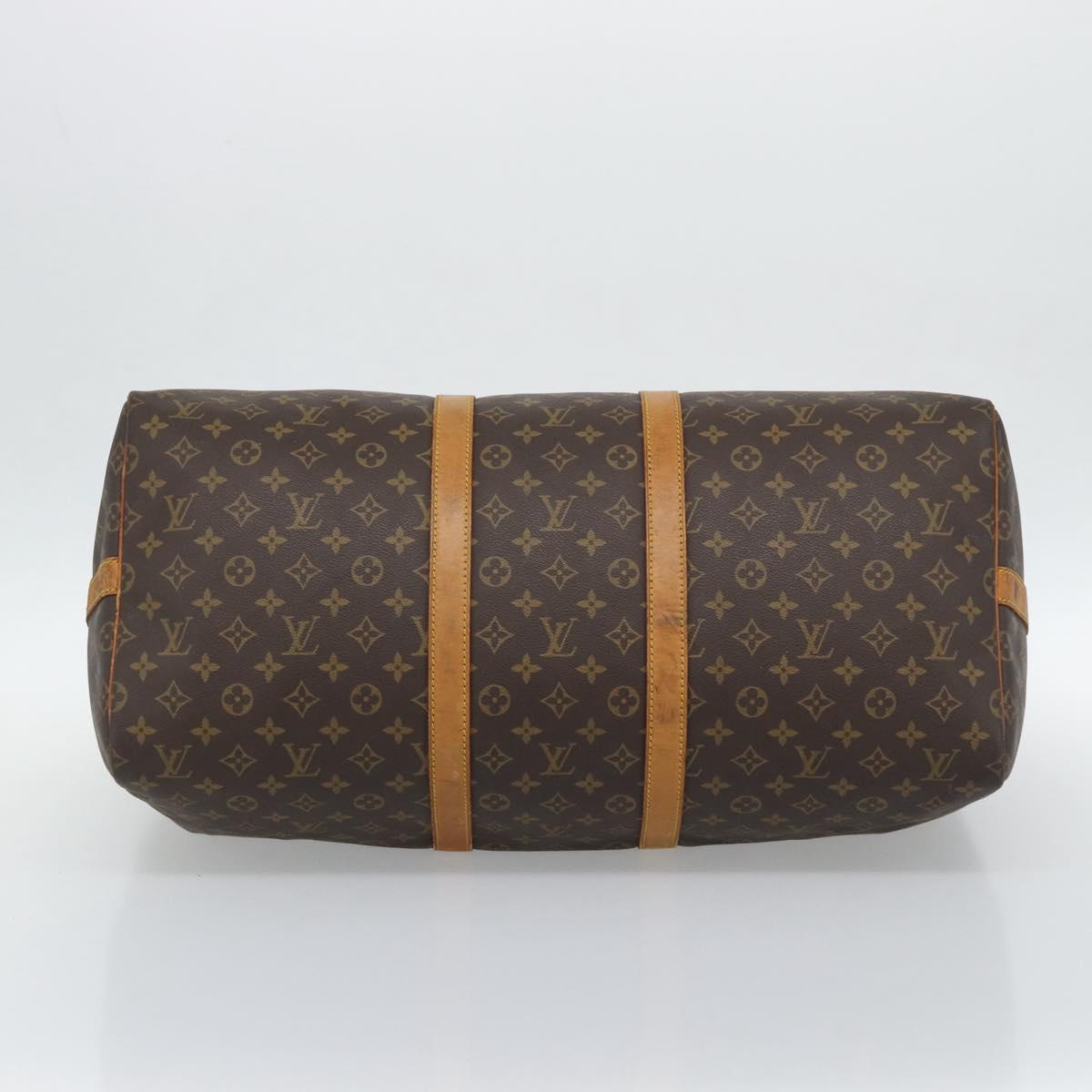 LOUIS VUITTON Monogram Keepall Bandouliere 55 Boston Bag M41414 LV Auth 190839