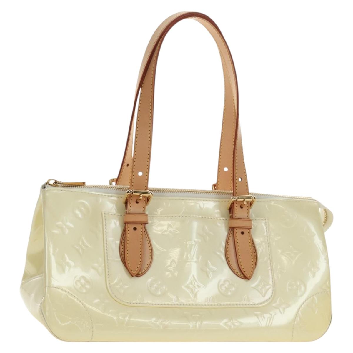 LOUIS VUITTON Monogram Vernis Rosewood Avenue Bag Perle M93508 Auth 190840SAV