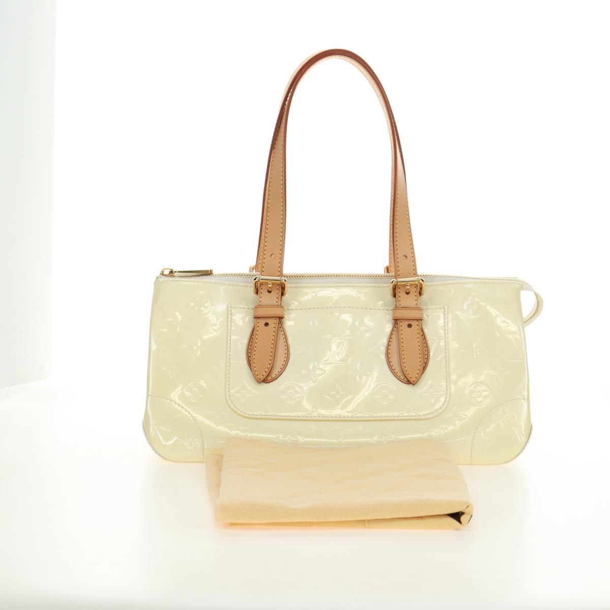 LOUIS VUITTON Monogram Vernis Rosewood Avenue Bag Perle M93508 Auth 190840SAV