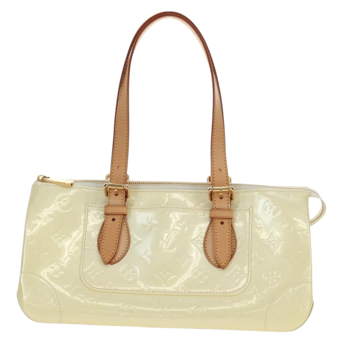 LOUIS VUITTON Monogram Vernis Rosewood Avenue Bag Perle M93508 Auth 190840SAV