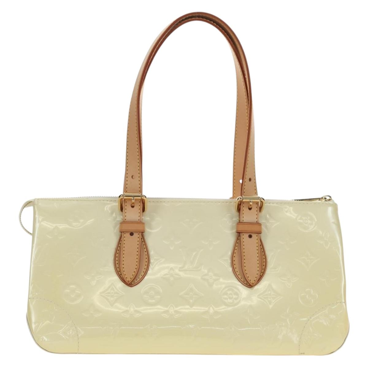 LOUIS VUITTON Monogram Vernis Rosewood Avenue Bag Perle M93508 Auth 190840SAV