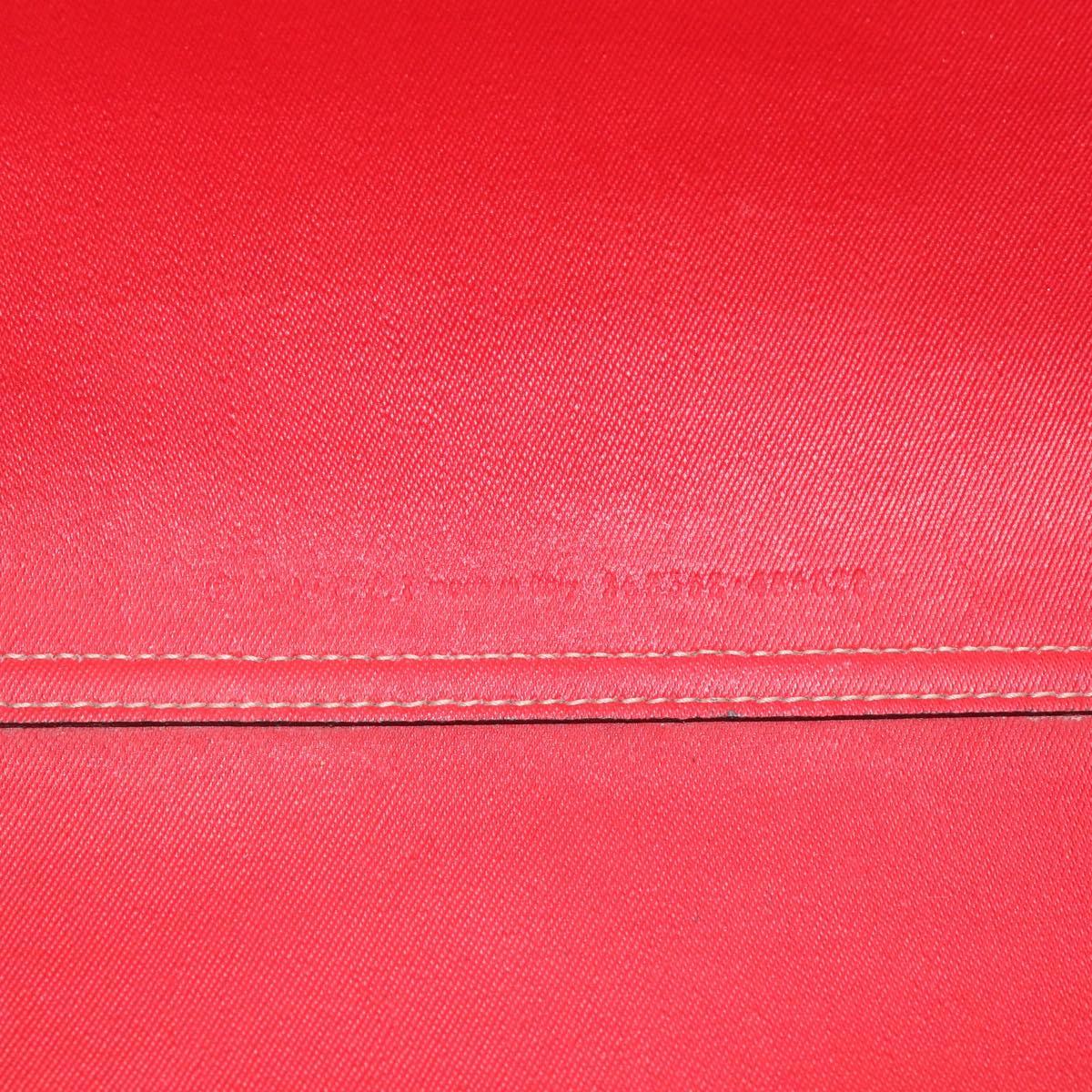GUCCI GG Supreme Tote Bag PVC Leather Reversible Red Beige Auth 190841