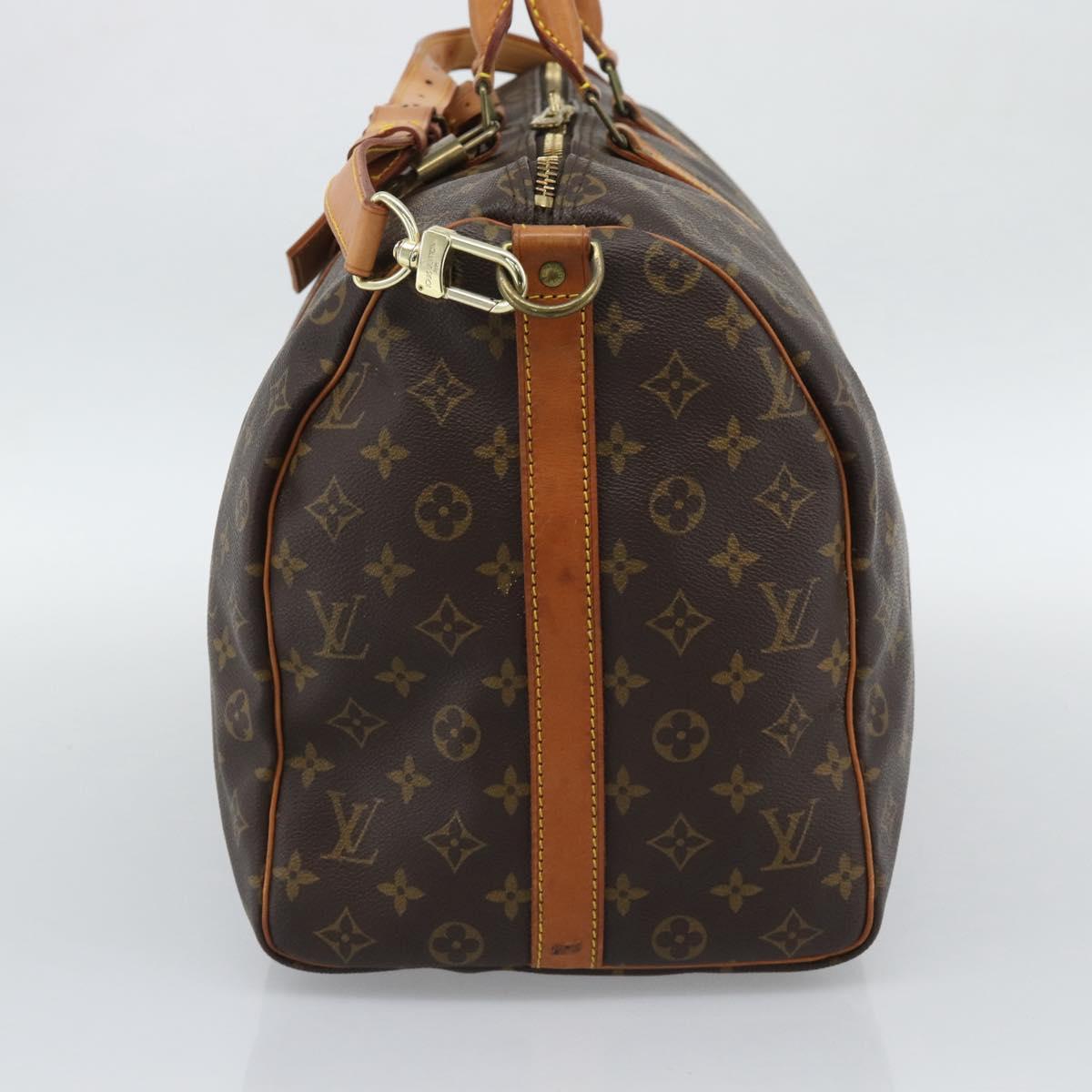 LOUIS VUITTON Monogram Keepall Bandouliere 50 Boston Bag M41416 LV Auth 190843V