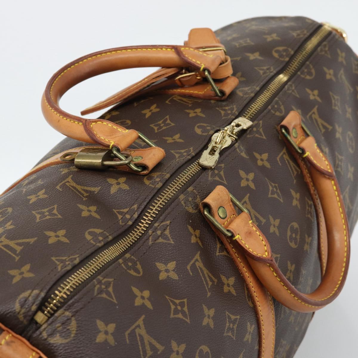 LOUIS VUITTON Monogram Keepall Bandouliere 50 Boston Bag M41416 LV Auth 190843V