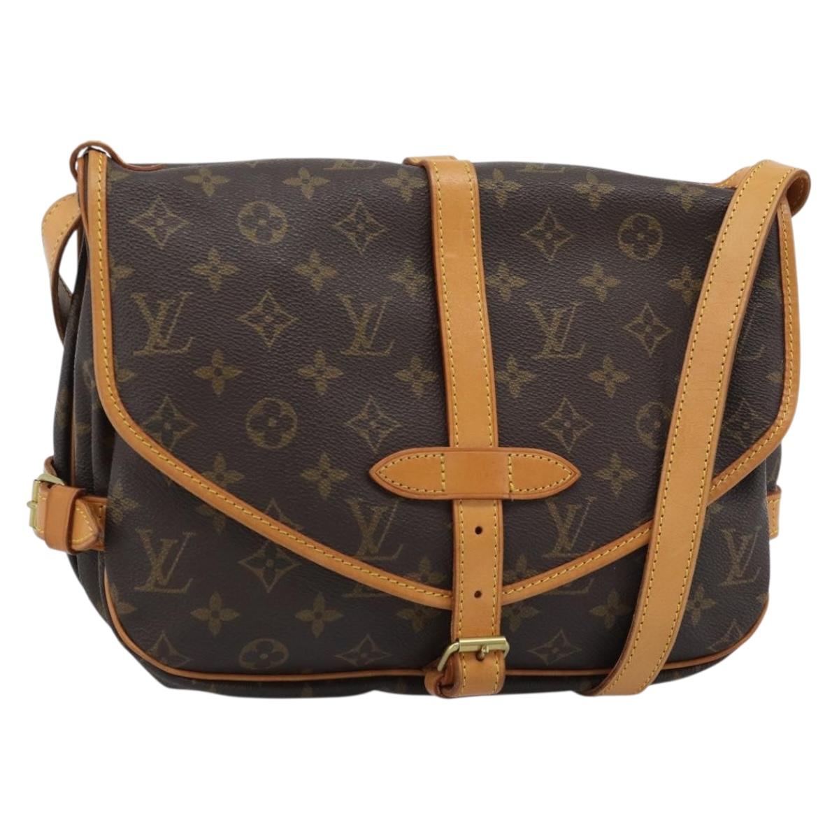 LOUIS VUITTON Monogram Saumur 30 Shoulder Bag M42256 LV Auth 190846V
