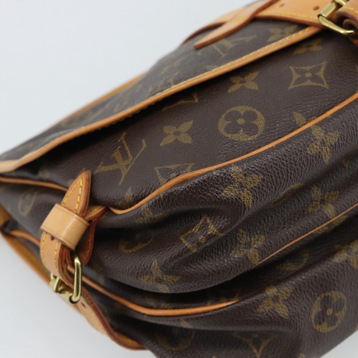 LOUIS VUITTON Monogram Saumur 30 Shoulder Bag M42256 LV Auth 190846V