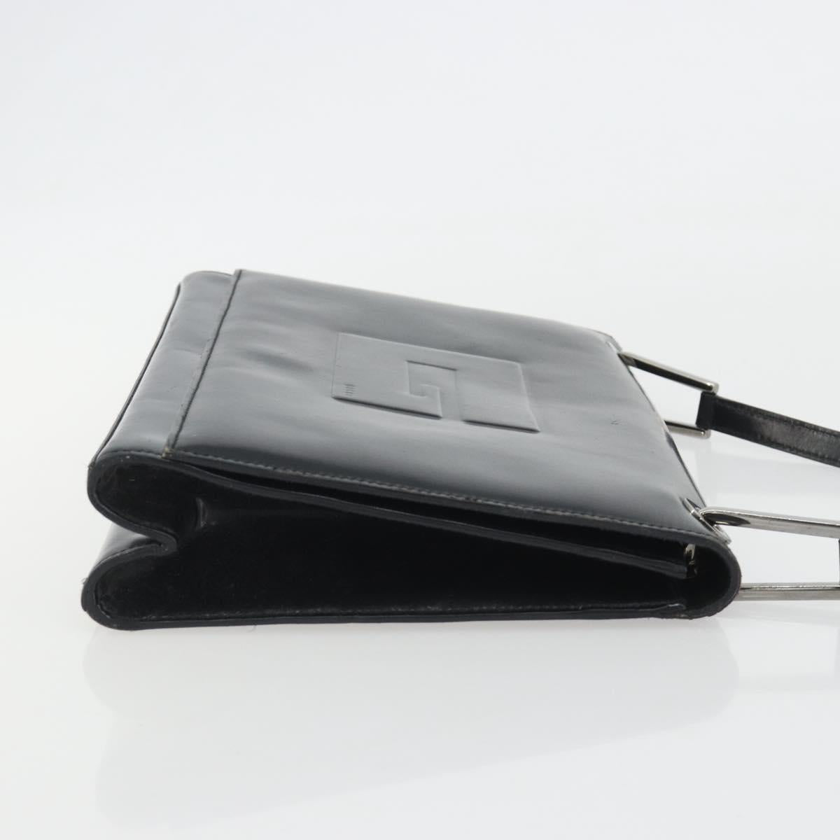 GUCCI Shoulder Bag Patent Leather Black Silver 001 2033 Auth 190856