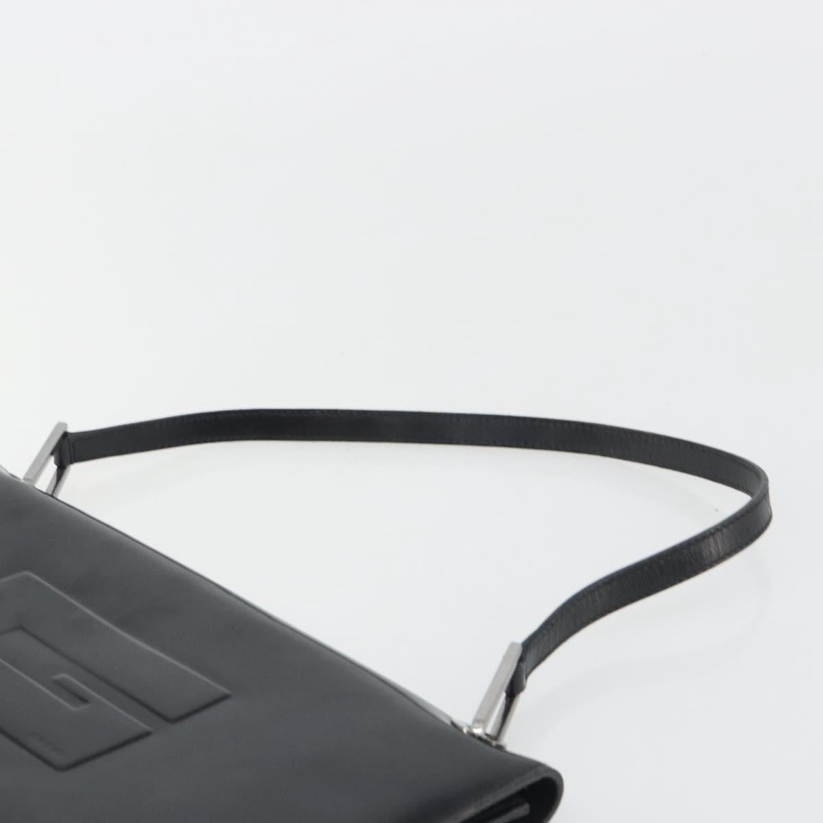 GUCCI Shoulder Bag Patent Leather Black Silver 001 2033 Auth 190856