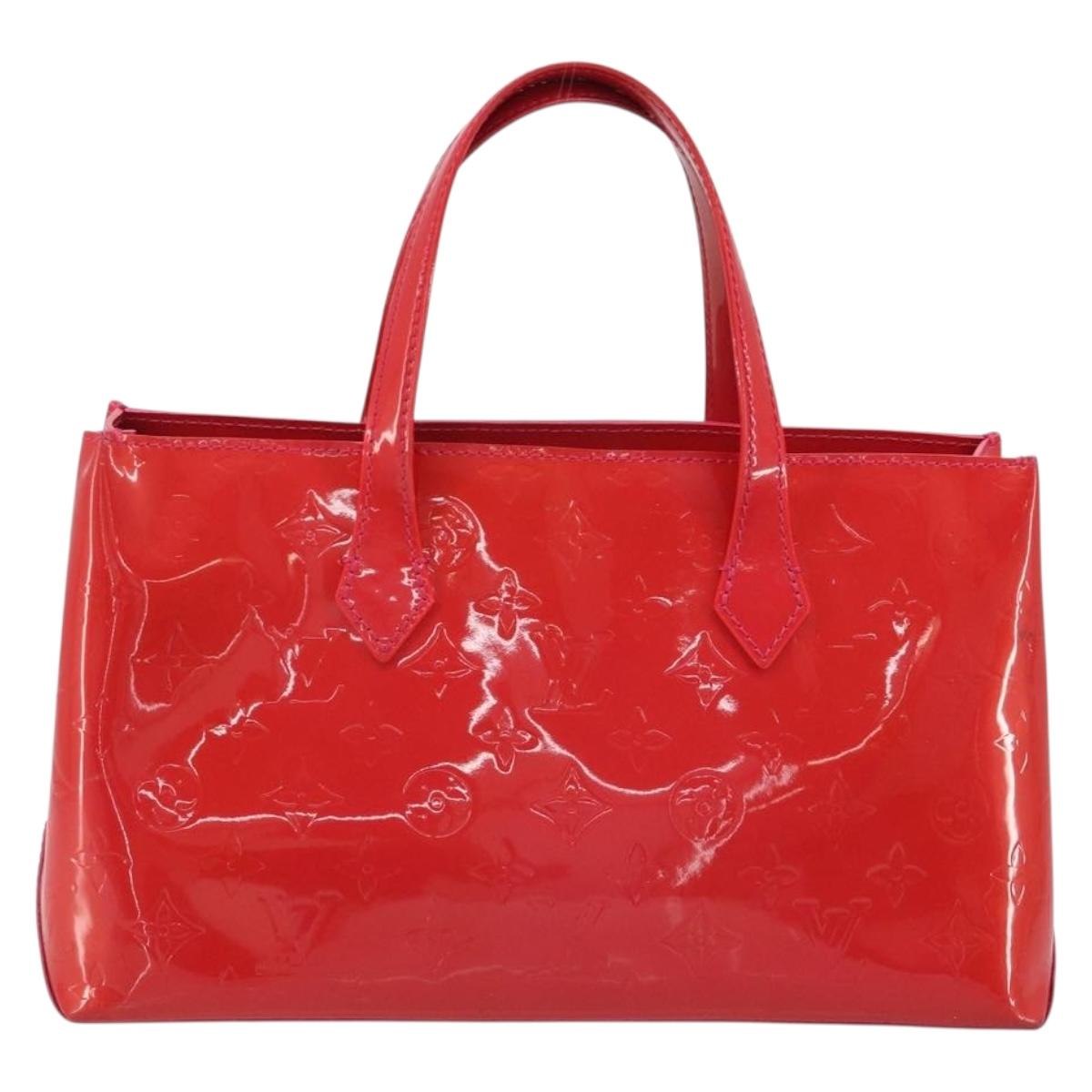 LOUIS VUITTON Monogram Vernis Wilshire PM Bag Rose Pop M93643 LV Auth 190861A