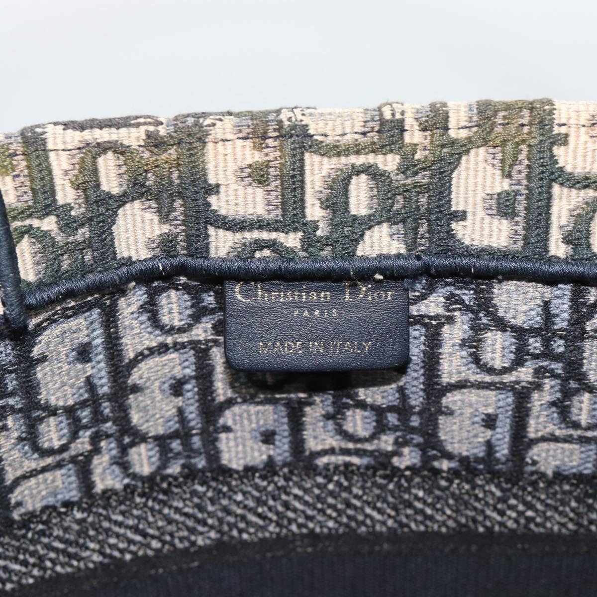 Christian Dior Trotter Canvas Oblique Book Hand Bag 2way Navy Auth 190866A