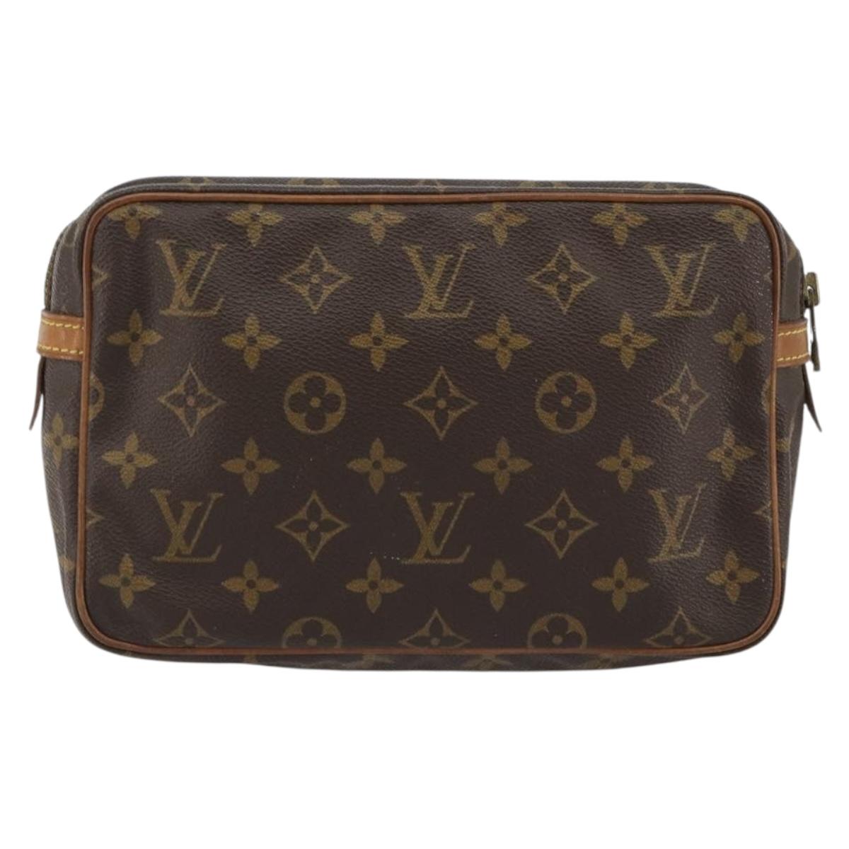 LOUIS VUITTON Monogram Compiegne 23 Clutch Bag M51847 LV Auth 190872