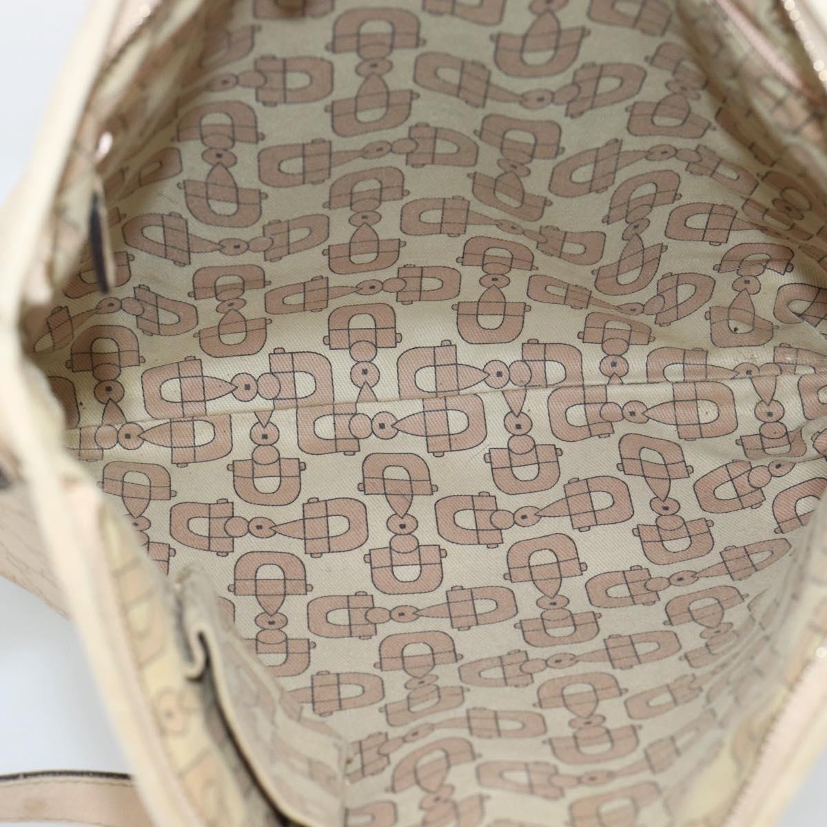 GUCCI GG Canvas Guccissima Shoulder Bag Leather Ivory Gold 131326 Auth 190878