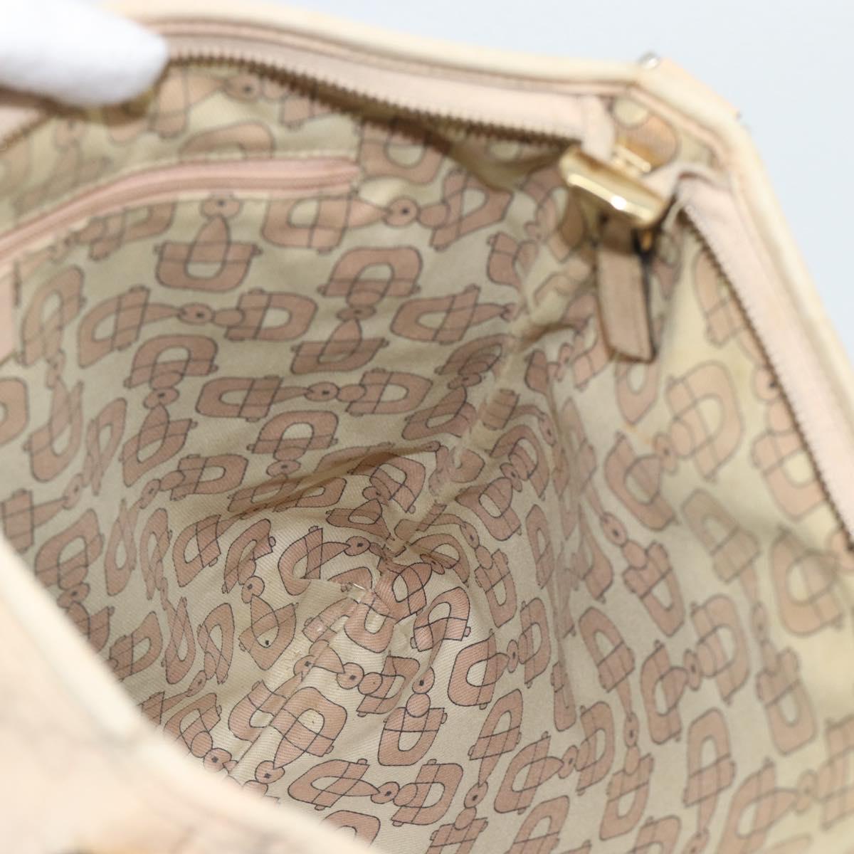 GUCCI GG Canvas Guccissima Shoulder Bag Leather Ivory Gold 131326 Auth 190878