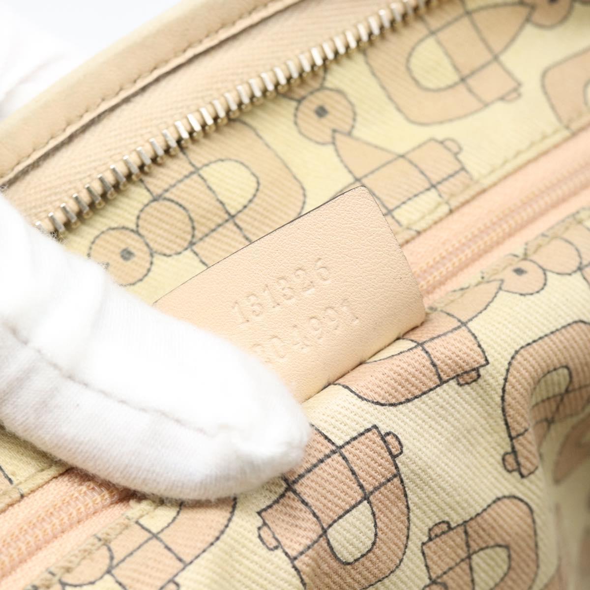 GUCCI GG Canvas Guccissima Shoulder Bag Leather Ivory Gold 131326 Auth 190878