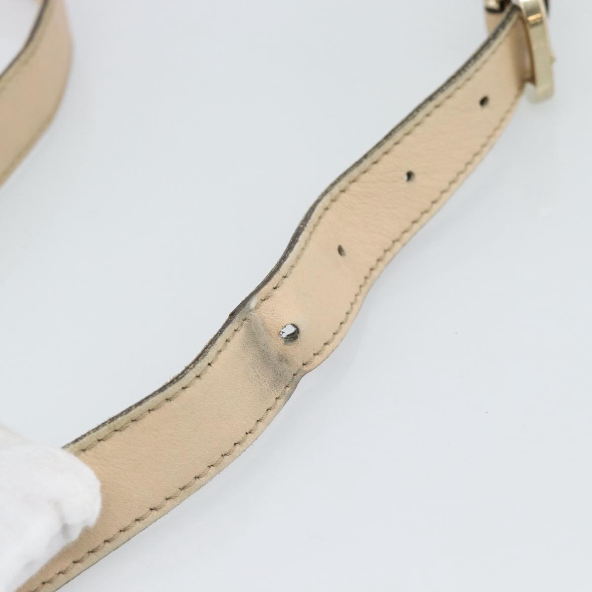 GUCCI GG Canvas Guccissima Shoulder Bag Leather Ivory Gold 131326 Auth 190878