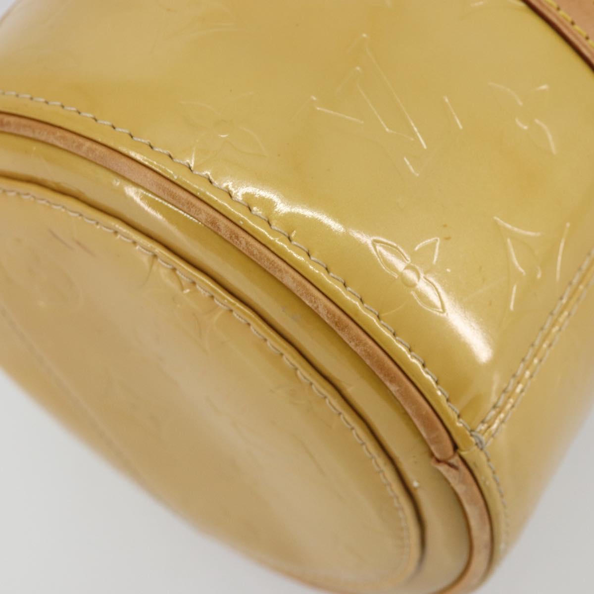 LOUIS VUITTON Monogram Vernis Bedford Hand Bag Beige M91006 LV Auth 190884