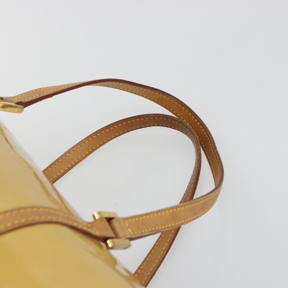 LOUIS VUITTON Monogram Vernis Bedford Hand Bag Beige M91006 LV Auth 190884