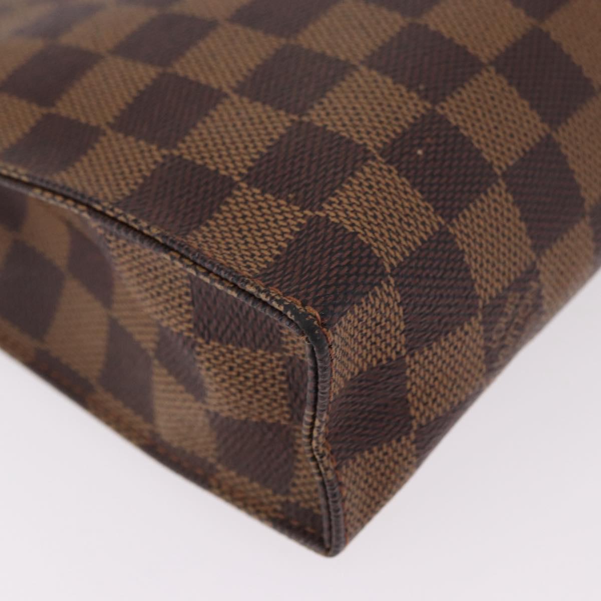 LOUIS VUITTON Damier Ebene Poche Toilette 26 Pouch N47543 LV Auth 190914