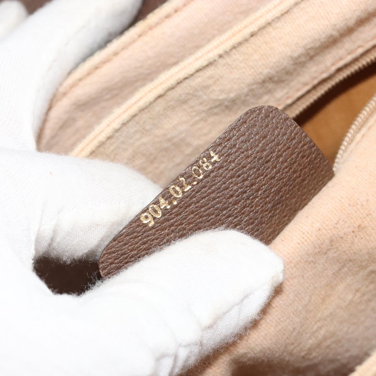 GUCCI GG Supreme Web Sherry Line Bag PVC Beige Gold 904 02 084 Auth 190926