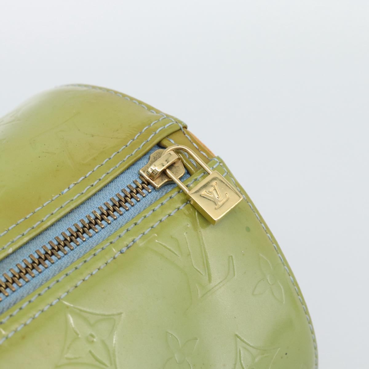 LOUIS VUITTON Monogram Vernis Bedford Hand Bag Baby Blue M91007 LV Auth 190931