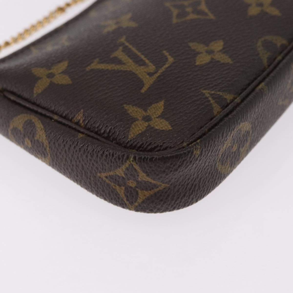 LOUIS VUITTON Monogram Mini Pochette Accessoires Pouch N41667 LV Auth 190940A