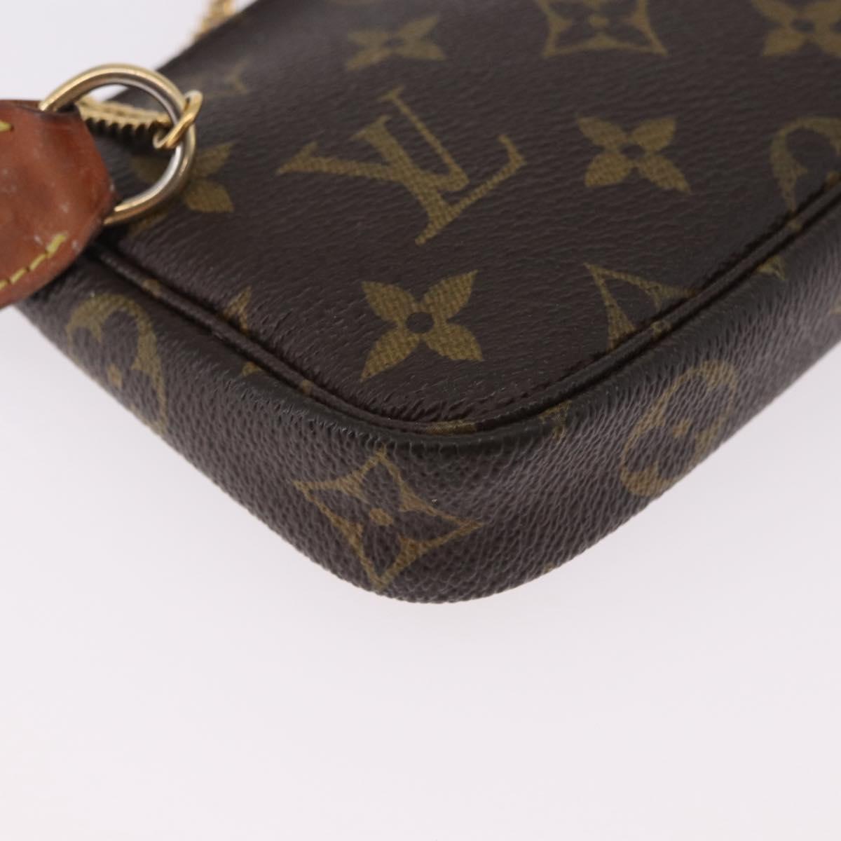 LOUIS VUITTON Monogram Mini Pochette Accessoires Pouch N41667 LV Auth 190940A
