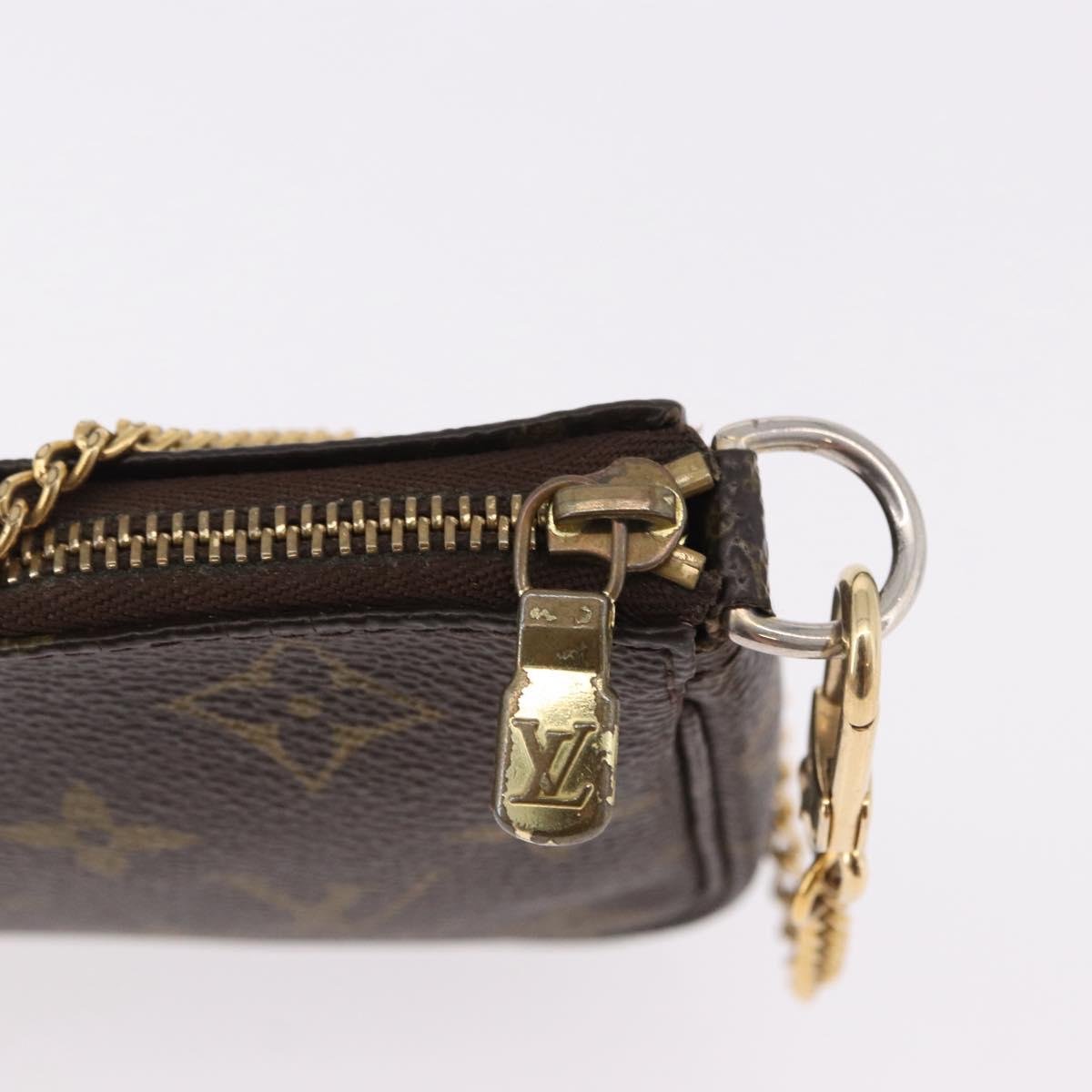LOUIS VUITTON Monogram Mini Pochette Accessoires Pouch N41667 LV Auth 190940A