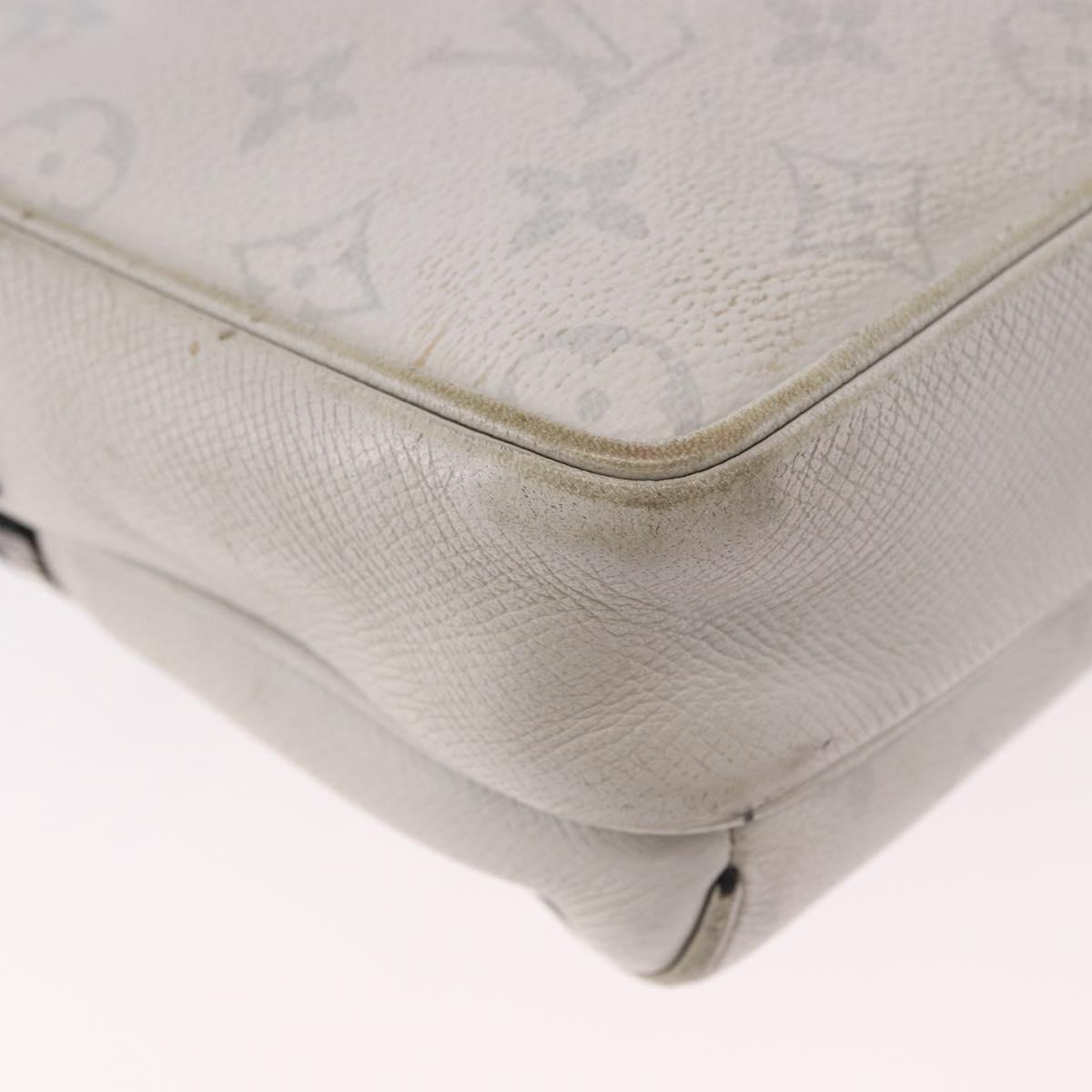 LOUIS VUITTON Tiger Lama Monogram Alpha Messenger Bag White M31069 Auth 190942