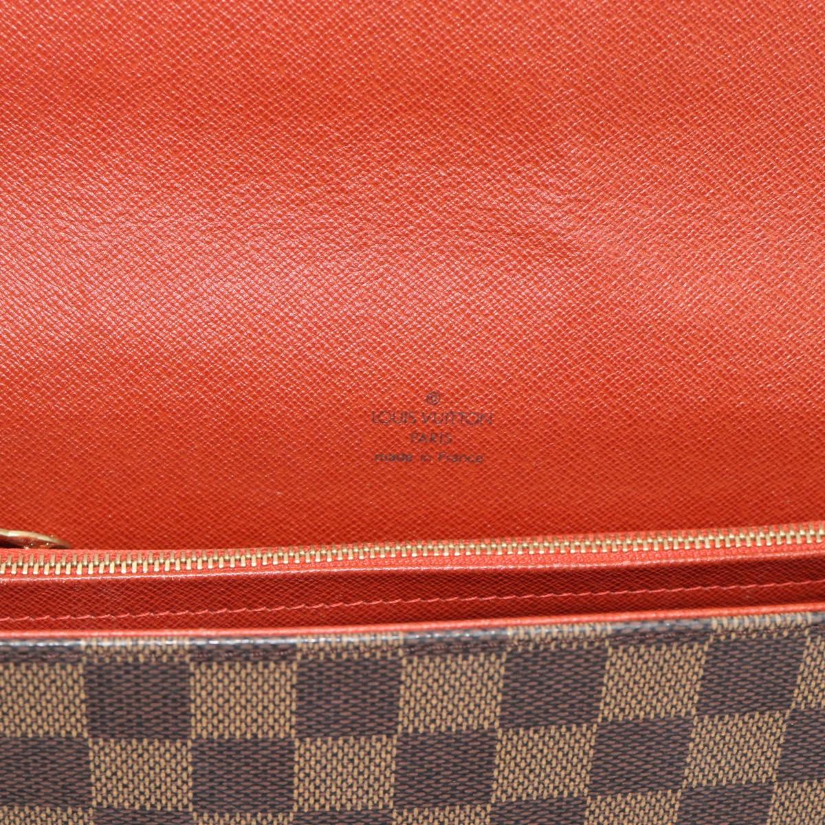 LOUIS VUITTON Damier Ebene Tribeca Ron Shoulder Bag N51160 LV Auth 190944