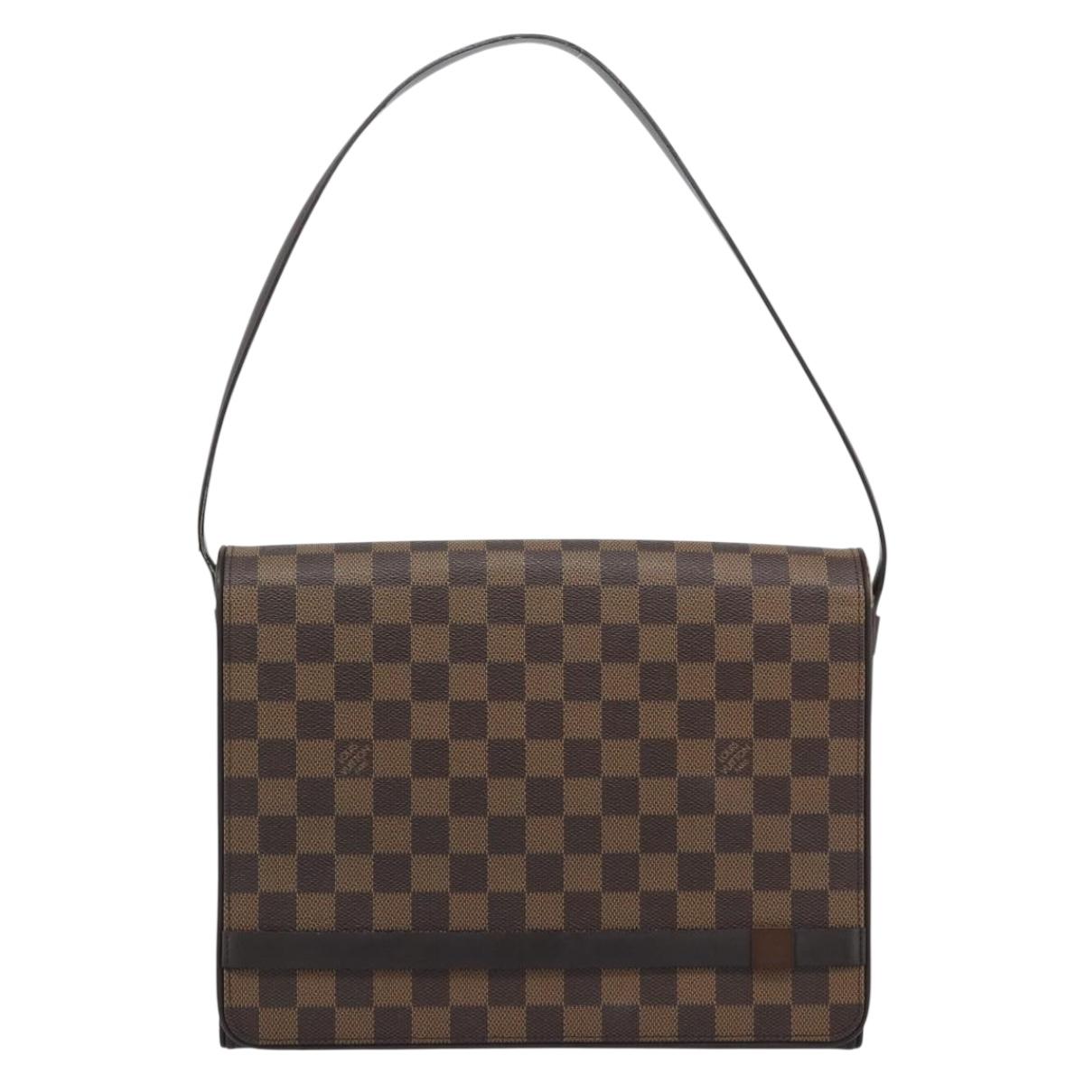 LOUIS VUITTON Damier Ebene Tribeca Ron Shoulder Bag N51160 LV Auth 190944