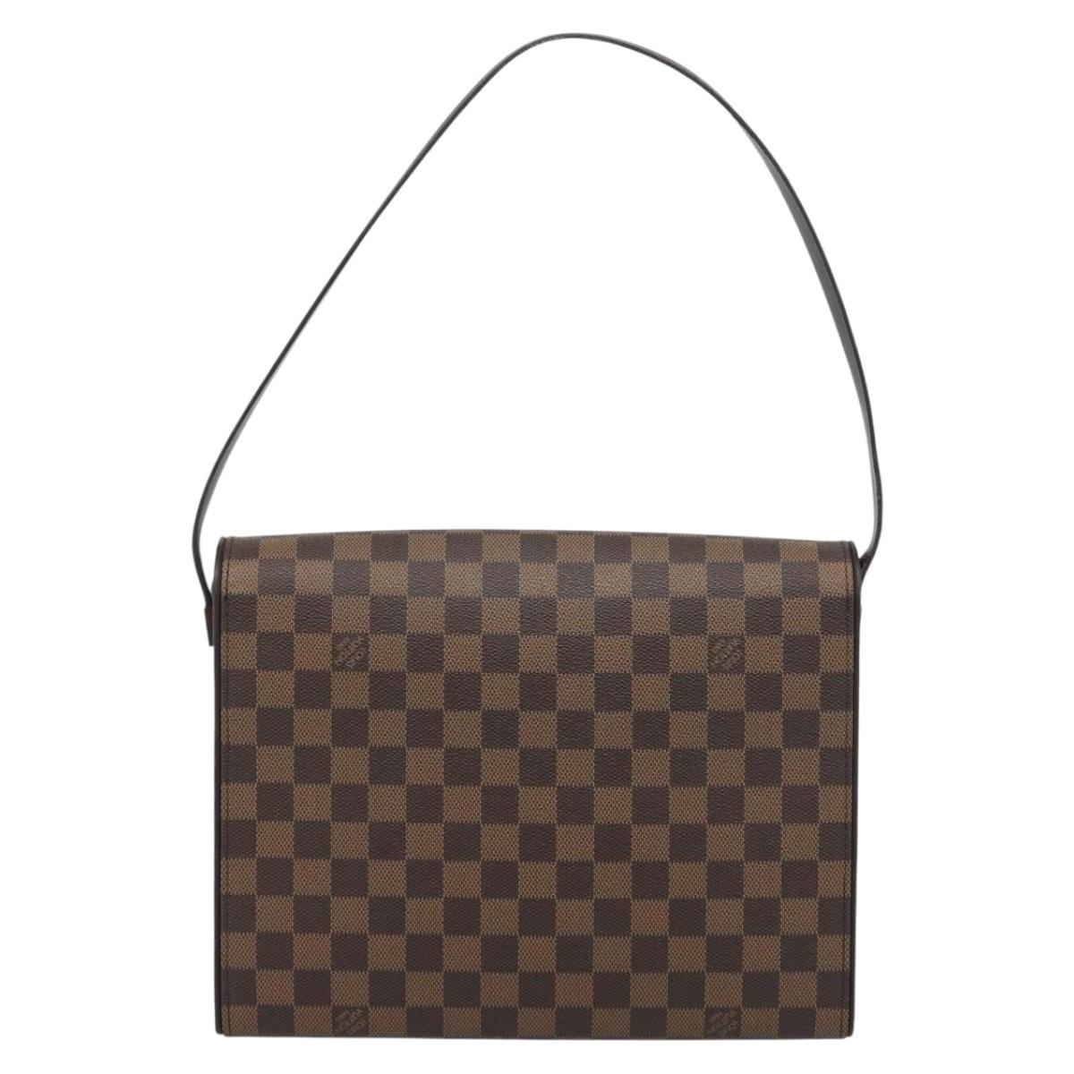 LOUIS VUITTON Damier Ebene Tribeca Ron Shoulder Bag N51160 LV Auth 190944