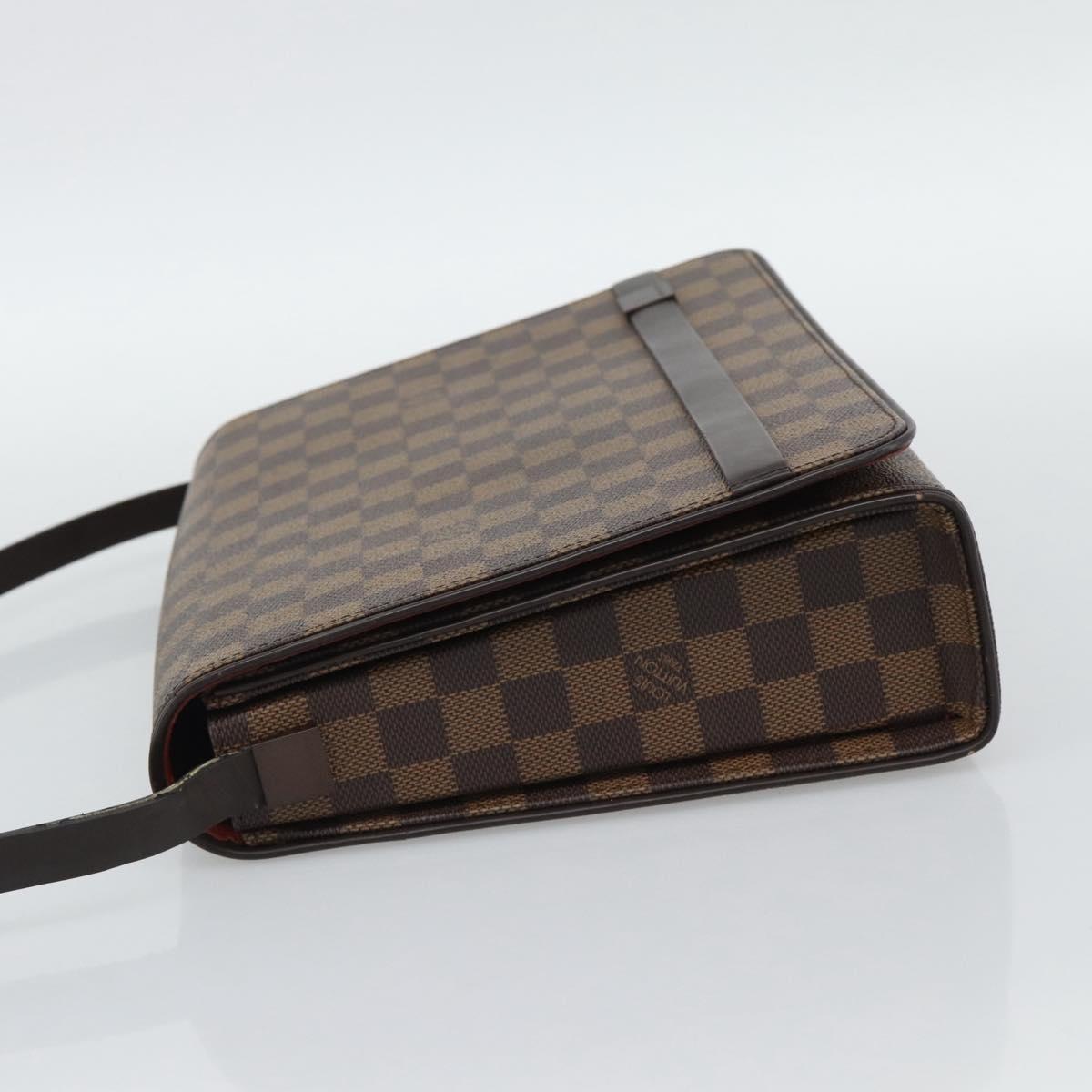 LOUIS VUITTON Damier Ebene Tribeca Ron Shoulder Bag N51160 LV Auth 190944
