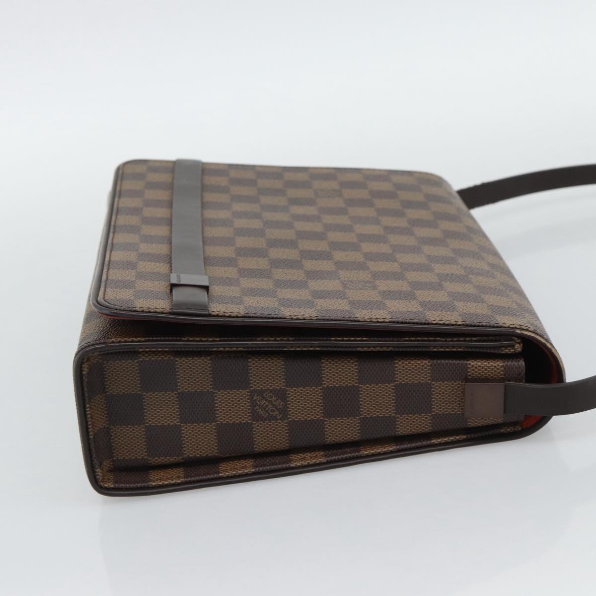 LOUIS VUITTON Damier Ebene Tribeca Ron Shoulder Bag N51160 LV Auth 190944