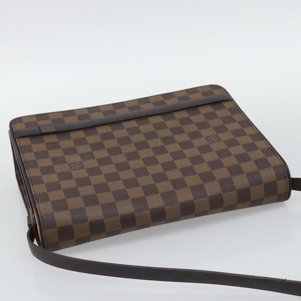 LOUIS VUITTON Damier Ebene Tribeca Ron Shoulder Bag N51160 LV Auth 190944