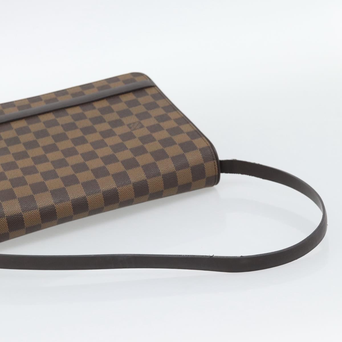 LOUIS VUITTON Damier Ebene Tribeca Ron Shoulder Bag N51160 LV Auth 190944