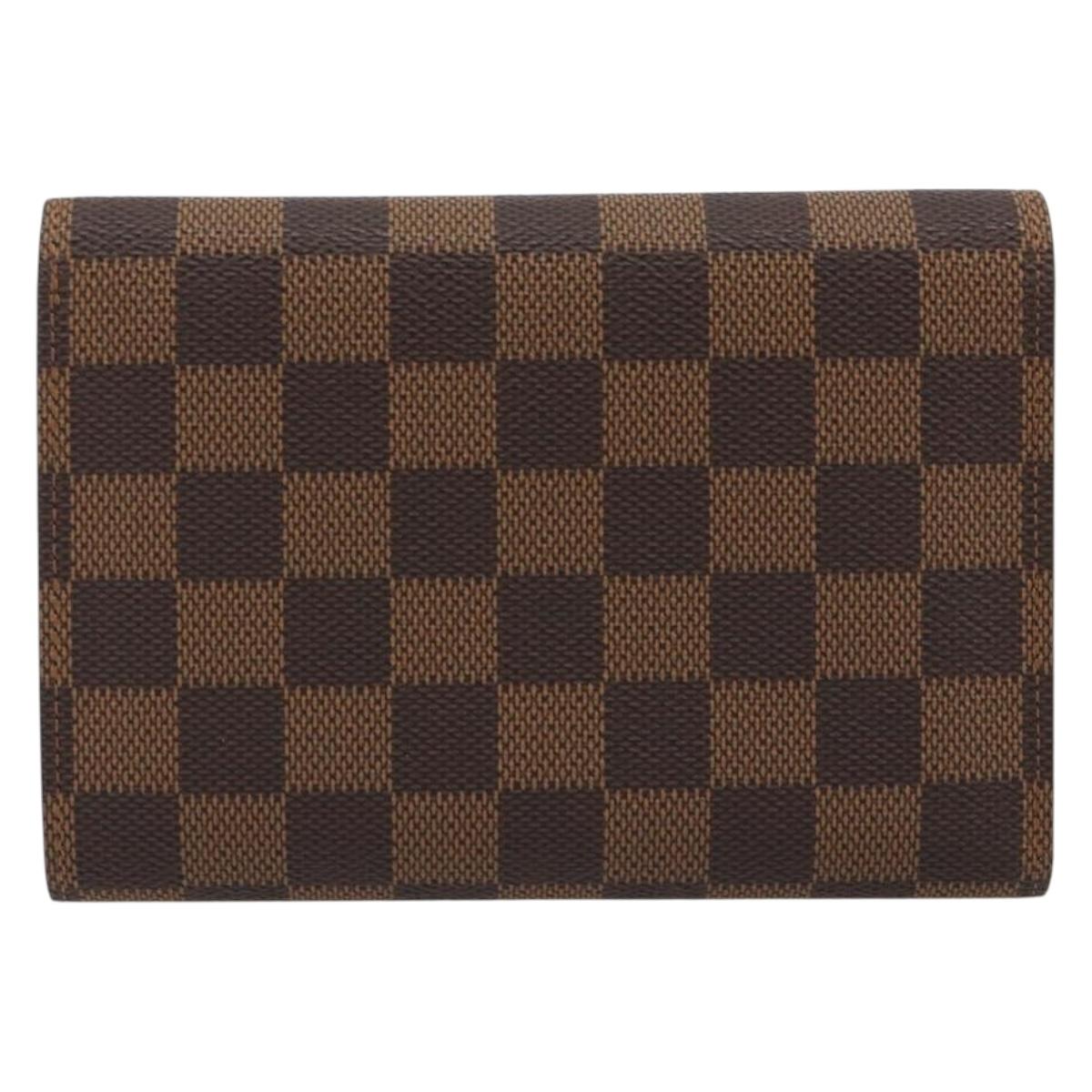 LOUIS VUITTON Damier Ebene Porte Tresor Etui Papie Wallet N61202 LV Auth 190945A
