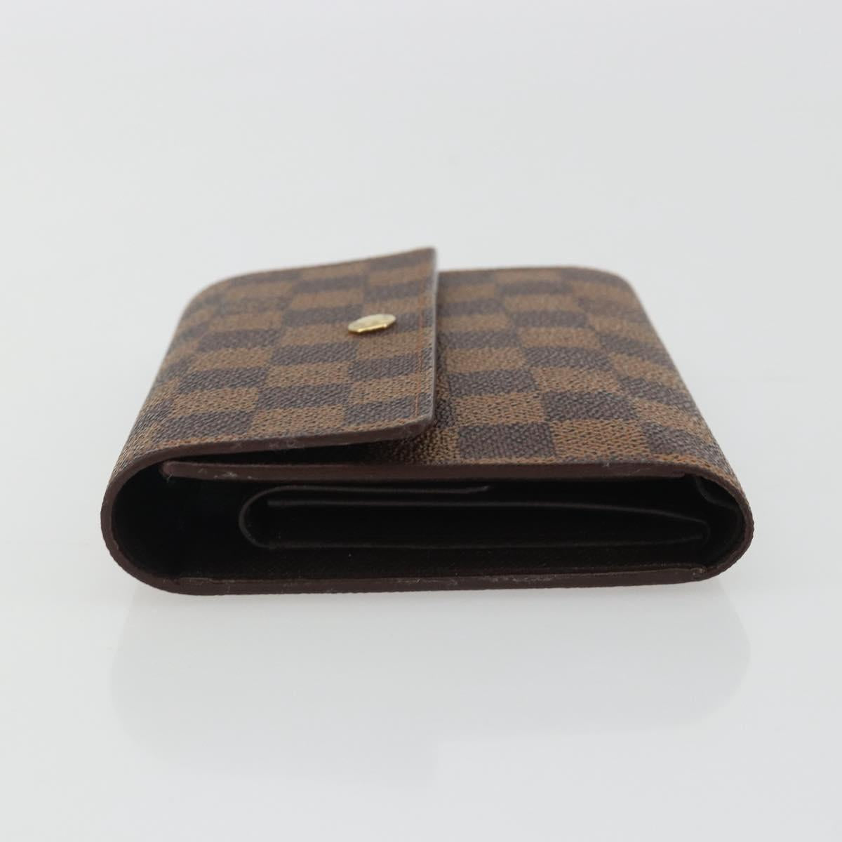 LOUIS VUITTON Damier Ebene Porte Tresor Etui Papie Wallet N61202 LV Auth 190945A