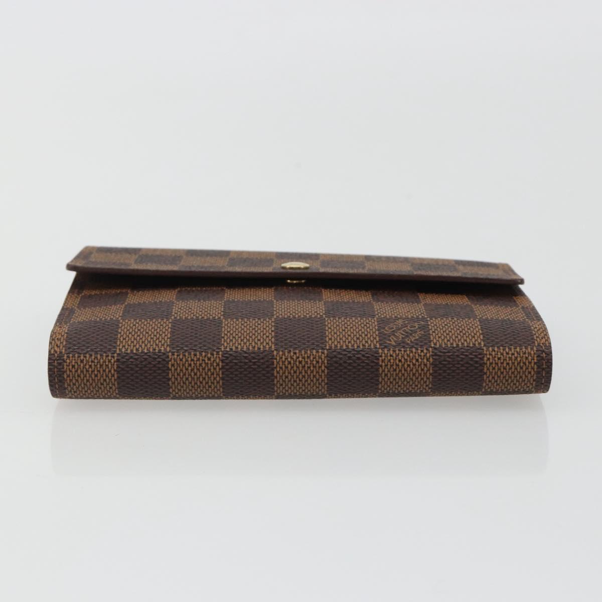 LOUIS VUITTON Damier Ebene Porte Tresor Etui Papie Wallet N61202 LV Auth 190945A