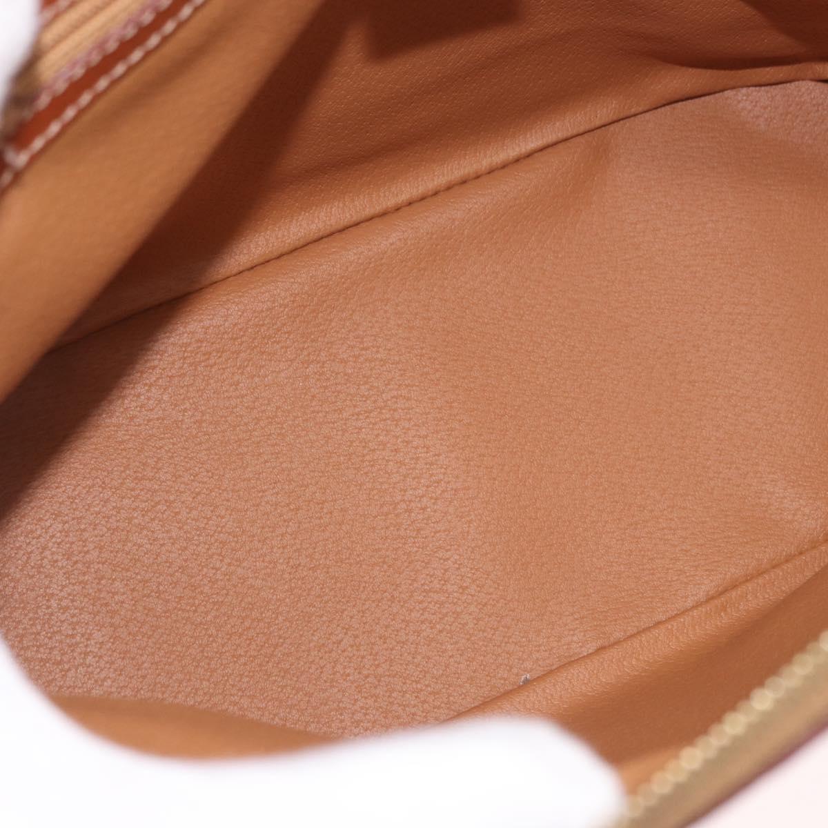 CELINE Macadam Hand Bag PVC Leather Brown Gold Auth 190952A