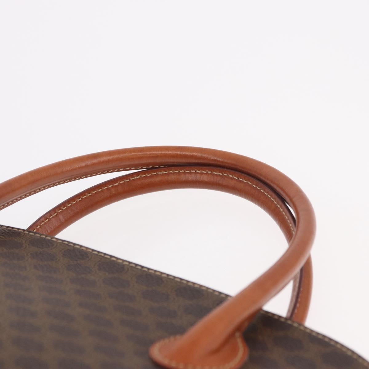 CELINE Macadam Hand Bag PVC Leather Brown Gold Auth 190952A