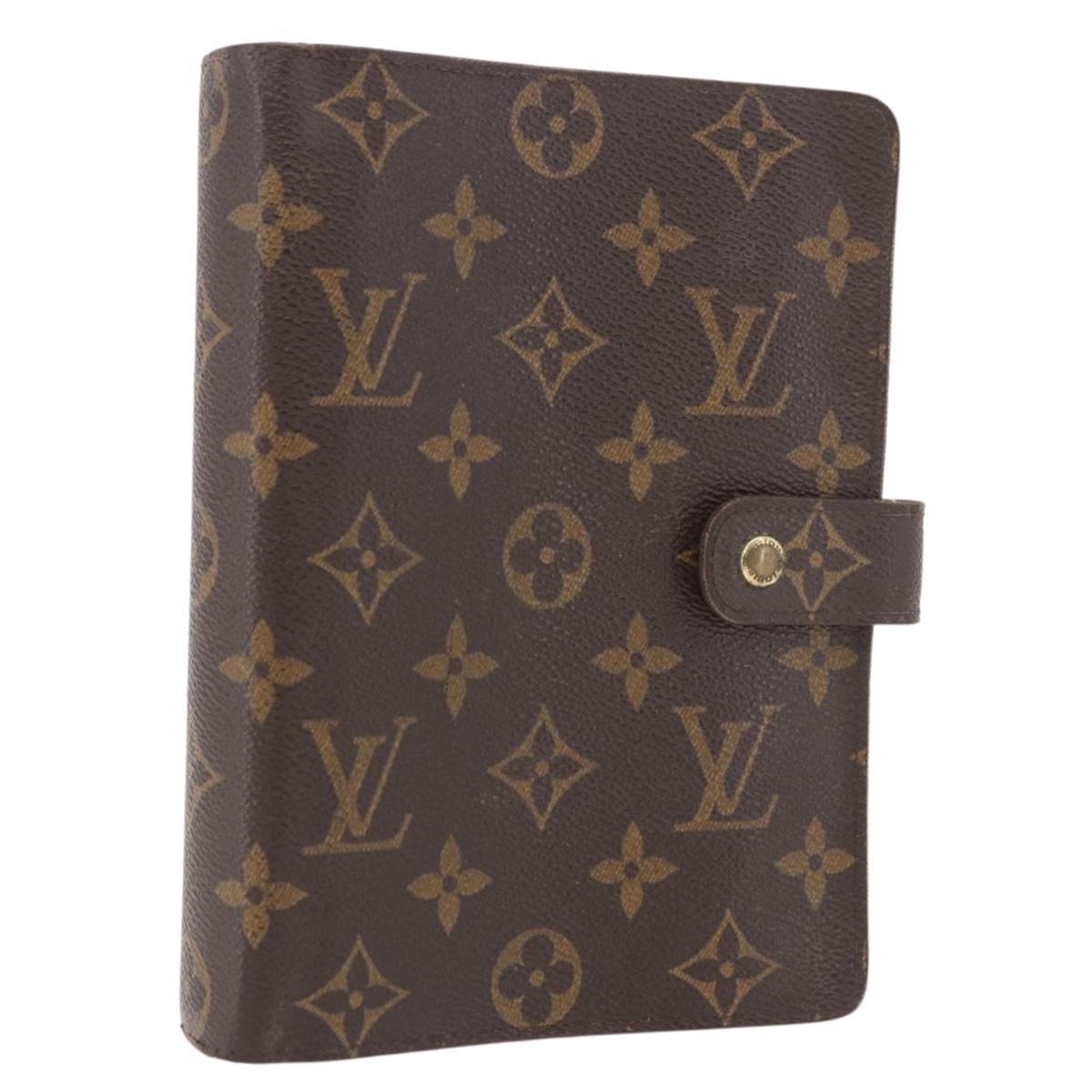 LOUIS VUITTON Monogram Agenda MM Day Planner Cover R20105 LV Auth 190953
