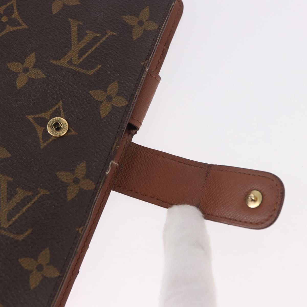 LOUIS VUITTON Monogram Agenda MM Day Planner Cover R20105 LV Auth 190953