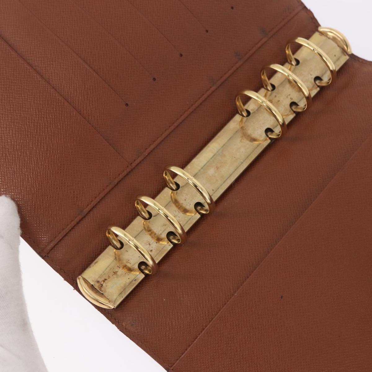 LOUIS VUITTON Monogram Agenda MM Day Planner Cover R20105 LV Auth 190953