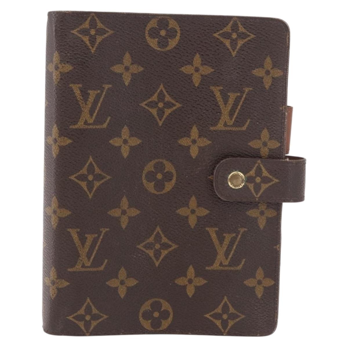 LOUIS VUITTON Monogram Agenda MM Day Planner Cover R20105 LV Auth 190953